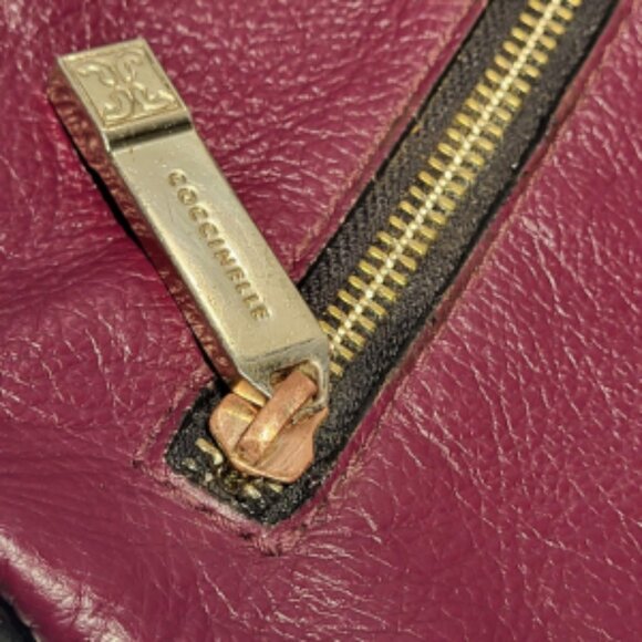 Revitalized Coccinelle Burgundy Crossbody Purse - Picture 8 of 17